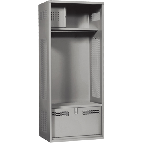 Casier pour &eacute;quipement, Acier, 24" la x 24" p x 72" h, Gris Toolneeds Inc.