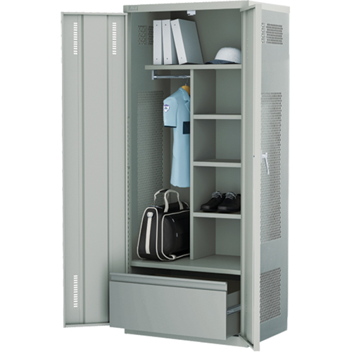 Casier de luxe pour &eacute;quipement, Acier, 36" la x 24" p x 72" h, Gris Toolneeds Inc.