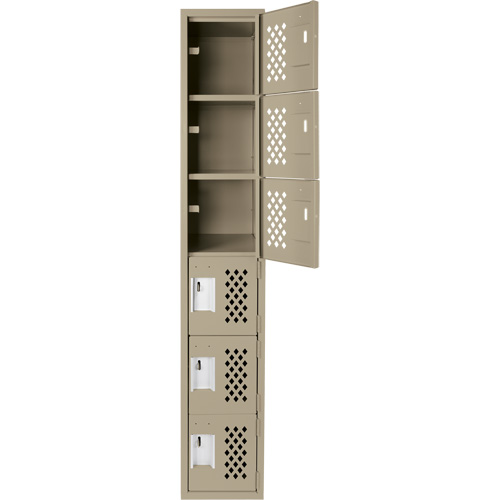 Petit casier perfor&eacute; Clean-Line, 6 niveaux, 12" x 72" x 12", Acier Toolneeds Inc.