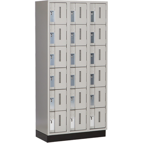 Casiers robustes Concorde, 6 niveaux, Bloc de 3, 36" x 18" x 76", Acier, Gris, Soud&eacute; (assembl&eacute;) Toolneeds Inc.