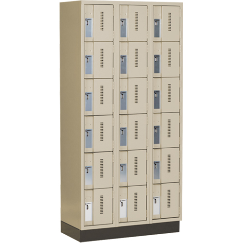Casiers robustes Concorde, 6 niveaux, Bloc de 3, 36" x 18" x 76", Acier, Beige, Soud&eacute; (assembl&eacute;) Toolneeds Inc.