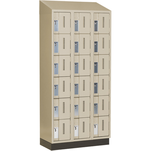 Concorde Heavy-Duty Lockers, 6 -tier, Bank of 3, 36" x 18" x 82", Steel, Beige, Welded (Assembled) Toolneeds Inc.