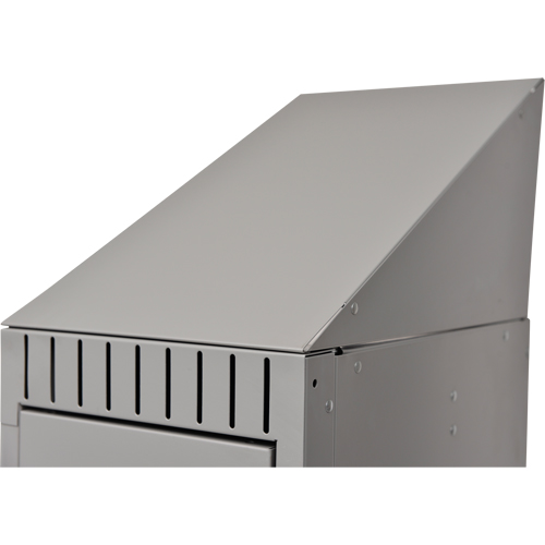 Slope Top, 1 Bank, 18" D x 12" W x 10" H, Grey, Steel Toolneeds Inc.