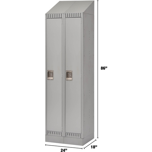 Casiers, Bloc de 2, 24" x 18" x 86", Acier, Gris, D&eacute;mont&eacute; Toolneeds Inc.