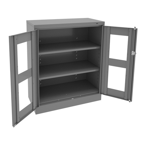 C-Thru Counter High Cabinet, Steel, 2 Shelves, 42" H x 36" W x 18" D Toolneeds Inc.