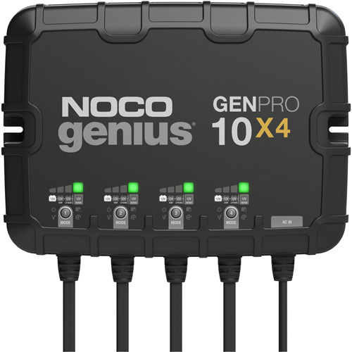 Chargeur de batterie embarqu&eacute; &agrave; 4 sorties de 40 amp&egrave;res GenPro10X4 Genius Toolneeds Inc.