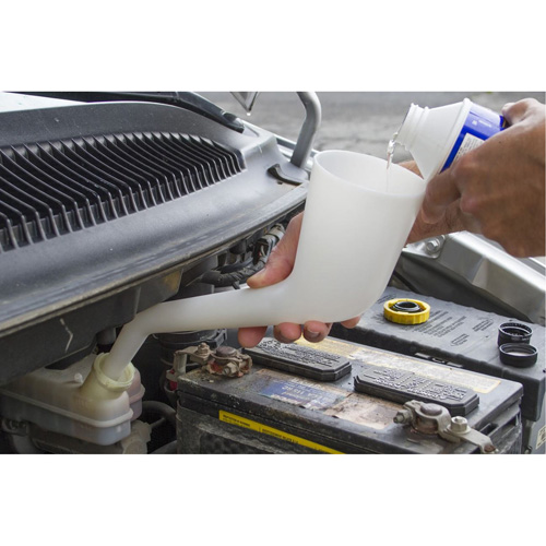 Translucent Right Angle Funnel, Plastic Toolneeds Inc.