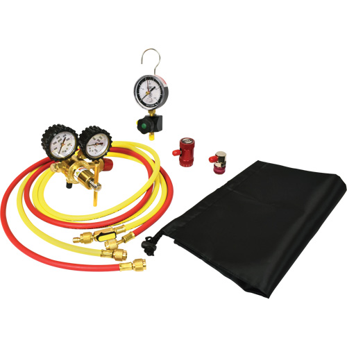 Ensemble pour test de fuite dazote pour climatisation automobile avec r&eacute;gulateur Toolneeds Inc.