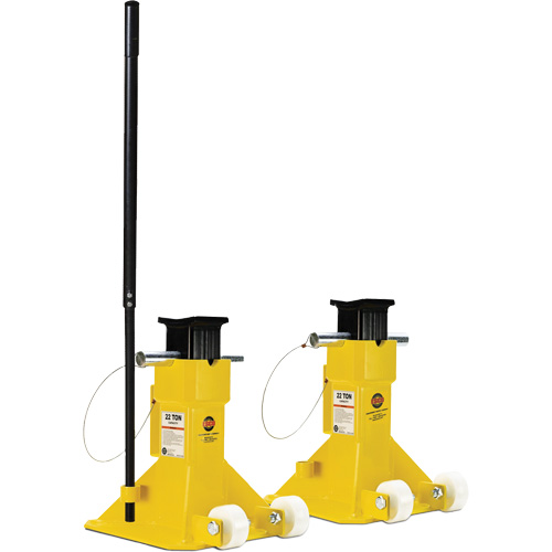 EZ-Wheel Jack Stand, Locking Pin, 22 Tons Capacity, 13-1/2" - 20" H Toolneeds Inc.