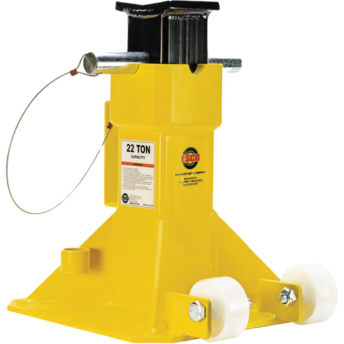 EZ-Wheel Jack Stand, Locking Pin, 22 Tons Capacity, 13-1/2" - 20" H Toolneeds Inc.