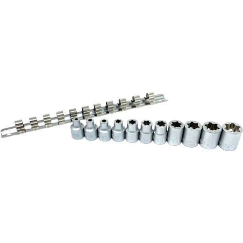Flat-Cut E-"Star" Socket Set, 11 Pieces, 3/8" Drive Size Toolneeds Inc.