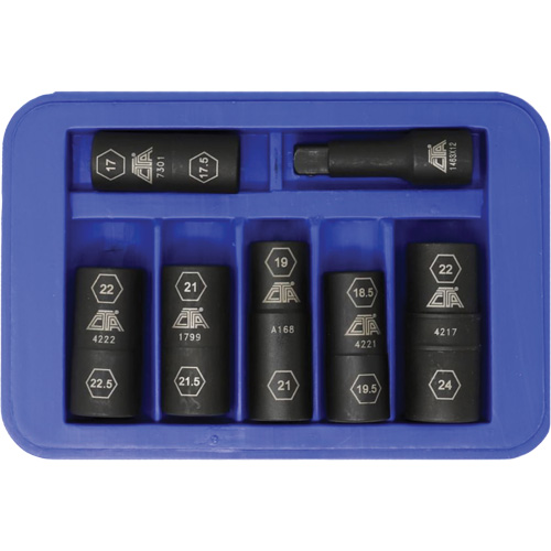 Half Metric Flip Socket Set, 7 Pcs, Impact, 1/2" Drive Size, Deep Toolneeds Inc.
