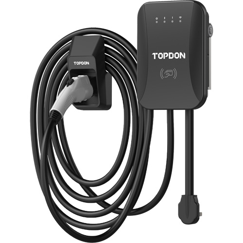 Chargeur r&eacute;sidentiel PulseQ AC pour VE avec mode identification par radiofr&eacute;quence (RFID), 40 A, Niveau 2 CA, Connecteur Type 1 (SAE J1772) Toolneeds Inc.