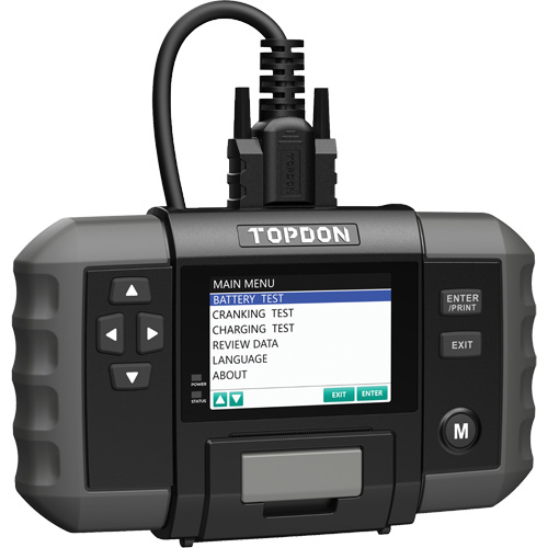 Testeur de batterie 12?V et de syst&egrave;mes 12?V/24?V BT600 avec imprimante int&eacute;gr&eacute;e Toolneeds Inc.