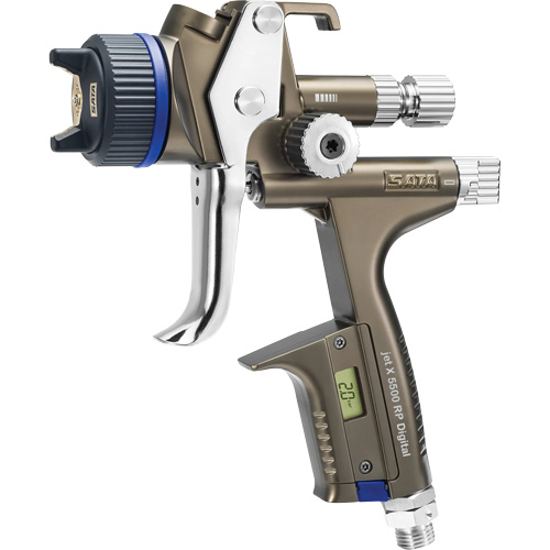 Pistolet de peinture de premi&egrave;re qualit&eacute; pour peinture automobile avec psi num&eacute;rique X5500 RP 1,3 O RPS D, Entr&eacute;e d'air 1/4" NPT, 10,24 pi³/min, Capacit&eacute; 0,6 L/0,9 L, 0,17 psi Toolneeds Inc.