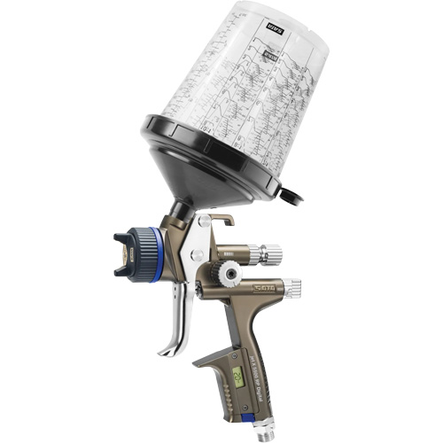 Pistolet de peinture de premi&egrave;re qualit&eacute; pour peinture automobile avec psi num&eacute;rique X5500 RP 1,3 O RPS D, Entr&eacute;e d'air 1/4" NPT, 10,24 pi³/min, Capacit&eacute; 0,6 L/0,9 L, 0,17 psi Toolneeds Inc.