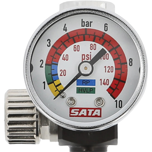 Microm&egrave;tre d'air avec manom&egrave;tre, 1/4" (filetage m&acirc;le) et G 1/4" (filetage femelle) Toolneeds Inc.