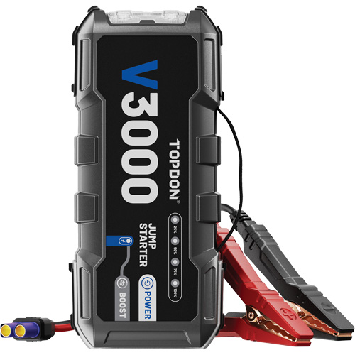 Survolteur, banque d'alimentation et lampe de poche V3000 Toolneeds Inc.