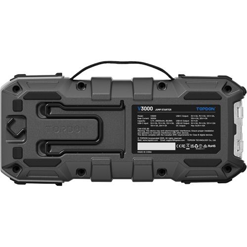 Survolteur, banque d'alimentation et lampe de poche V3000 Toolneeds Inc.