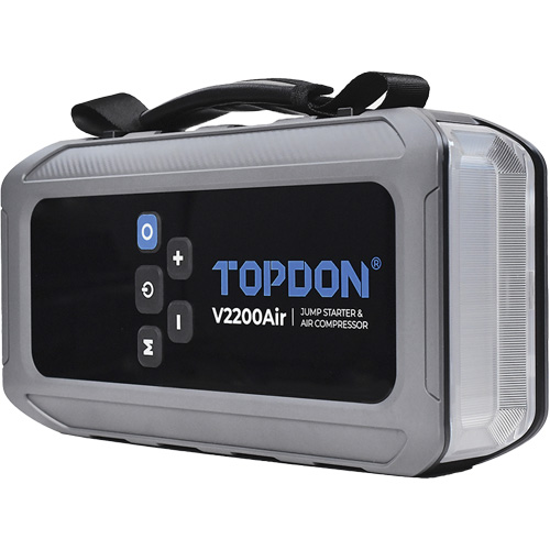 V2200Air 2-en-1: d&eacute;marreur de secours de 1200 A de pointe et gonfleur de pneus Toolneeds Inc.