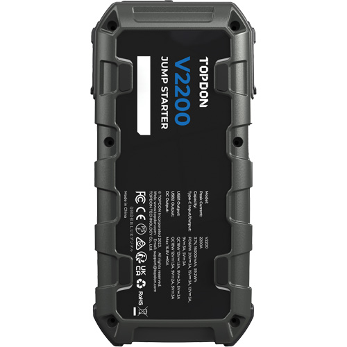 Survolteur, banque d'alimentation et lampe de poche V2200 Toolneeds Inc.