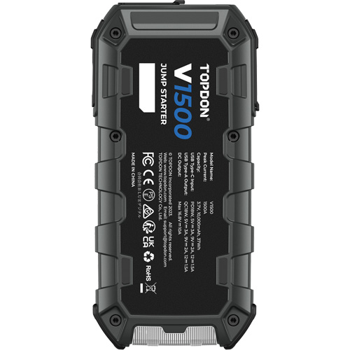 D&eacute;marreur d'appoint, survolteur, banque d'alimentation et lampe de poche V1500 Toolneeds Inc.