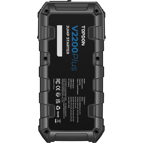 V2200Plus 2-en-1: d&eacute;marreur de secours 2200 A de pointe, testeur de batterie et de syst&egrave;me Toolneeds Inc.