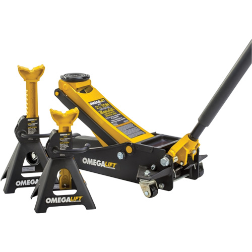 Ensemble cric datelier Magic Lift et chandelles, 3 tonne(s)/2,5 tonne(s) Capacit&eacute;, 3-7/20" Abaiss&eacute;e, 19-3/10" &eacute;lev&eacute;e, Hydraulique &agrave; main Toolneeds Inc.