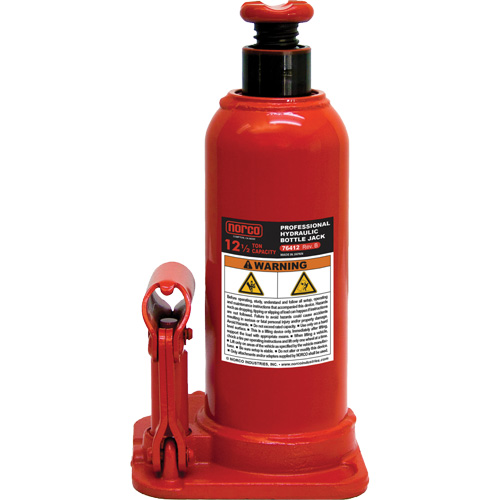 Cric hydraulique &agrave; bouteille avec trou pour manom&egrave;tre, 12,5 tonnes, 18-89/100" Hauteur &eacute;lev&eacute;e Toolneeds Inc.