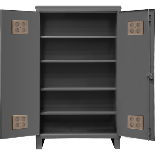 Heavy-Duty Outdoor Cabinet, Steel, 4 Shelves, 78" H x 48" W x 24" D, Grey Toolneeds Inc.