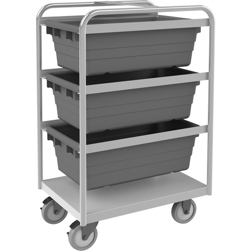 Mobile Tub Rack, Double-sided, 3 bins, 26" W x 18" D x 42" H Toolneeds Inc.