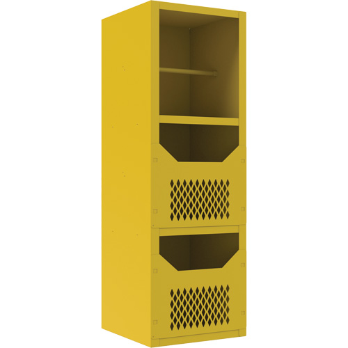 Spill Control Cabinet, 1 Shelves, 72" H x 24" W x 24" D, Steel, Yellow Toolneeds Inc.