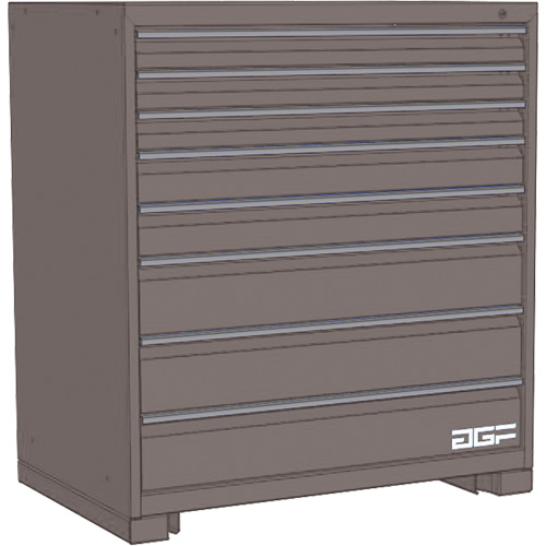 Armoire &agrave; tiroirs modulaire, 8 tiroirs, 24" la x 24" p x 40" h, Gris Toolneeds Inc.