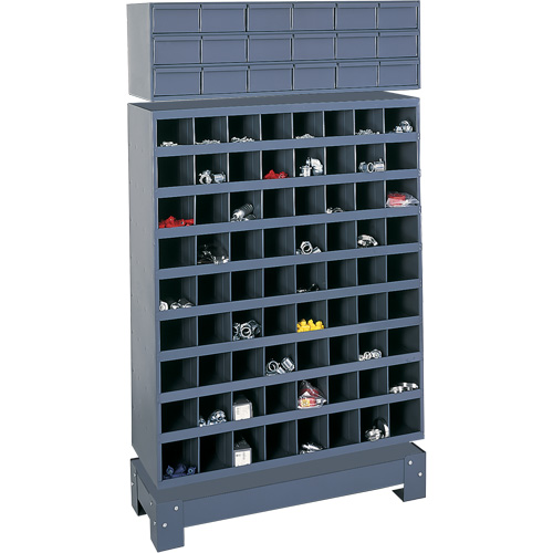 Modular Small Parts Storage Unit, Steel, 18 Drawers, 33-3/4" x 12-1/4" x 58-5/8", Grey Toolneeds Inc.