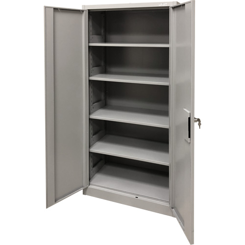 Armoire de rangement, Acier, 4 Tablettes, 78" h x 36" la x 24" P, Gris Toolneeds Inc.