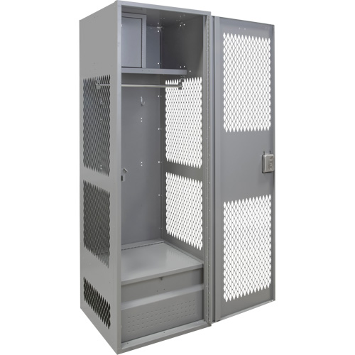 Gear Locker with Door, Steel, 24" W x 24" D x 72" H, Grey Toolneeds Inc.