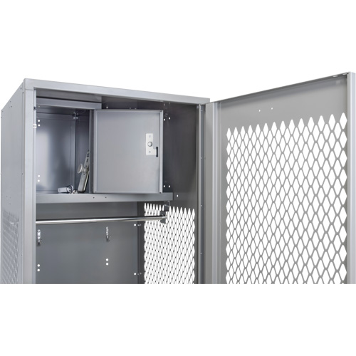Gear Locker with Door, Steel, 24" W x 24" D x 72" H, Grey Toolneeds Inc.
