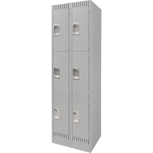 Casiers, 3 niveaux, Bloc de 2, 24" x 18" x 76", Acier, Gris, D&eacute;mont&eacute; Toolneeds Inc.