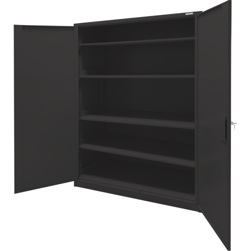 Storage Cabinet, Steel, 4 Shelves, 78" H x 48" W x 24" D, Black Toolneeds Inc.