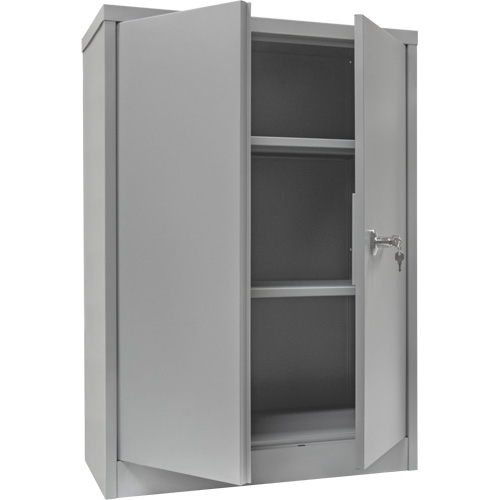 Counter-High Storage Cabinet, Steel, 2 Shelves, 42" H x 36" W x 24" D, Grey Toolneeds Inc.