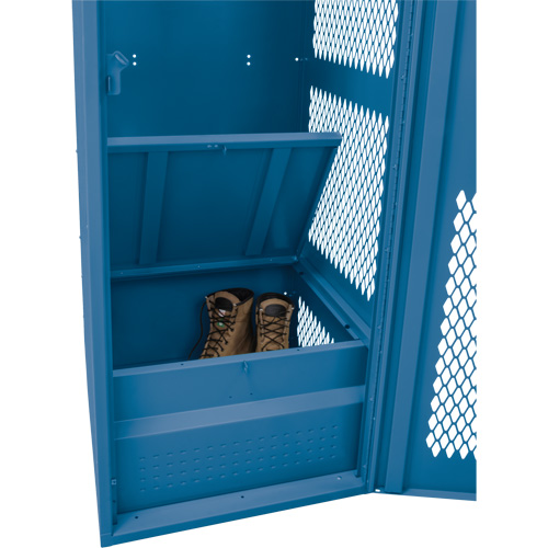 Gear Locker with Door, Steel, 24" W x 18" D x 72" H, Dark Blue Toolneeds Inc.