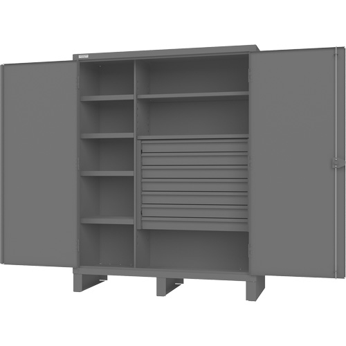 Armoire &agrave; portes encastr&eacute;es standards, Acier, 60" la x 24" p x 78" h, Gris Toolneeds Inc.