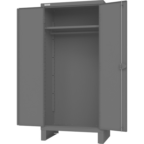 Armoire avec barre de suspension et portes encastr&eacute;es standards , Acier, 78" h x 36" la x 24" P, Gris Toolneeds Inc.