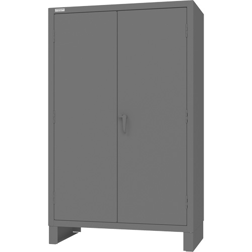 Armoire avec barre de suspension et portes encastr&eacute;es standards, Acier, 78" h x 48" la x 24" P, Gris Toolneeds Inc.