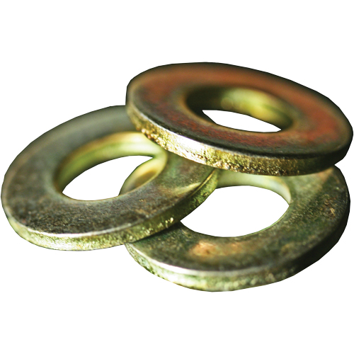 SAE Flat Washer, 3/8", Yellow Zinc Toolneeds Inc.