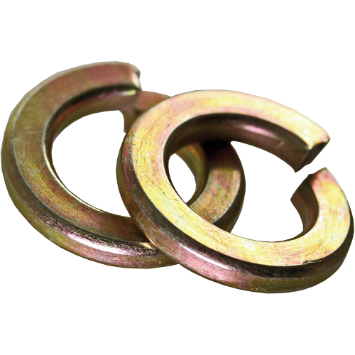 Split Lock Washer, 1/2", Yellow Zinc Toolneeds Inc.