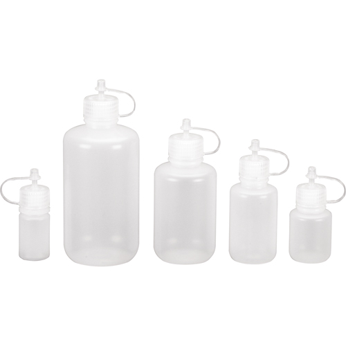 Bouteilles rondes &agrave; ouverture &eacute;troite, Ronde, 1/2 oz, Plastique Toolneeds Inc.