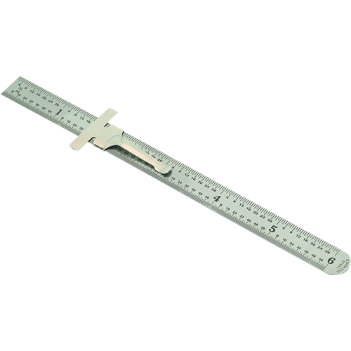 R&egrave;gle de poche, 6" lo, Acier, Graduations de 1/64" (1 mm) Toolneeds Inc.