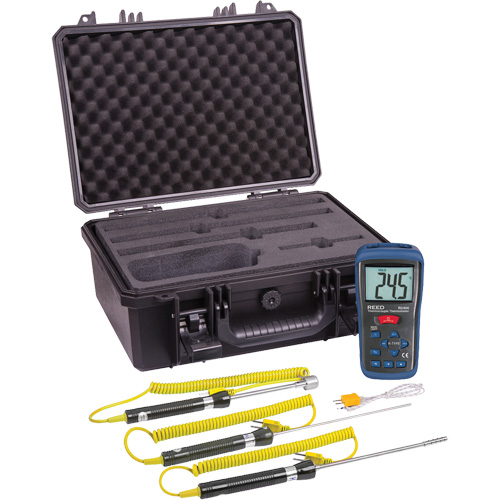 Thermocouple Thermometer Kit, Contact, Digital, -58-2000°F (-50-1300°C) Toolneeds Inc.