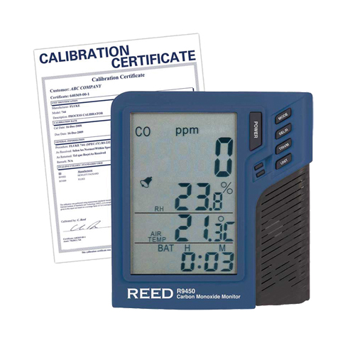Compteur de monoxyde de carbone avec temp&eacute;rature et humidit&eacute; (comprend certificat ISO) Toolneeds Inc.
